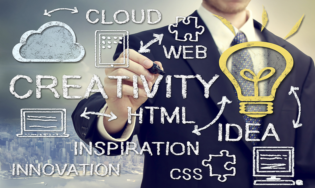 Creativity and Cloud Computing Concept